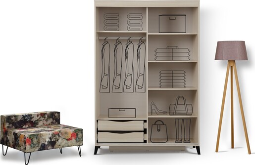 Garderoba, Pasific Home Fuga - 140 Meşe Dolap