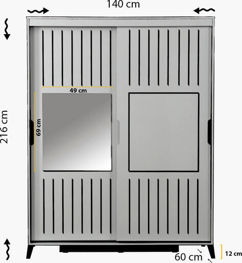 Garderoba, Pasific Home Fuga - 140 Meşe Dolap