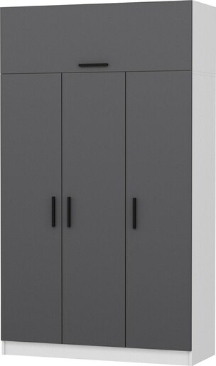 Garderoba, Minar 3 Kapak 2 Çekmece 255 - White, Anthracite