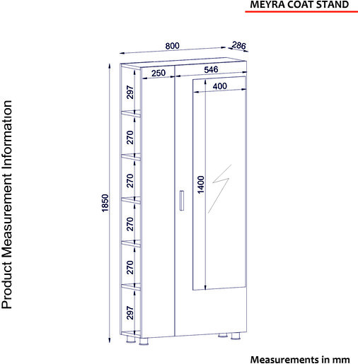 Ormarić, Bijela boja, Meyra - White