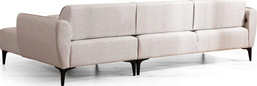 Kutna garnitura, Bijela, Belissimo Right - Off White