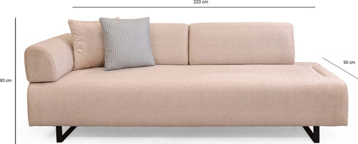 Trosjed na razvlačenje INFINITY bež, Infinity with Side Table - Beige