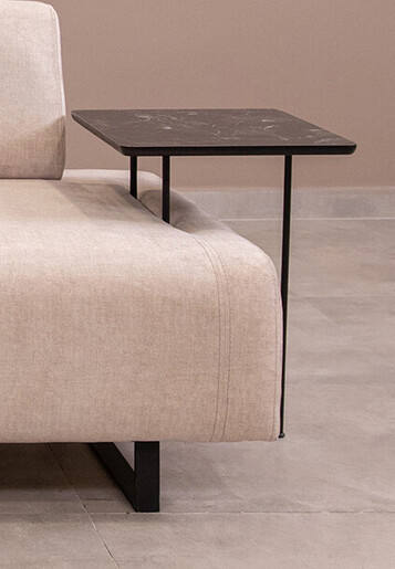 Trosjed na razvlačenje INFINITY bež, Infinity with Side Table - Beige