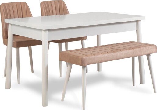 Set stolova i stolica (4 komada), Bijela boja Kamen, Costa 0900 - 3 B