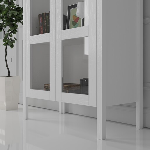 Polica za knjige ISAIAH, drveno, bijela boja