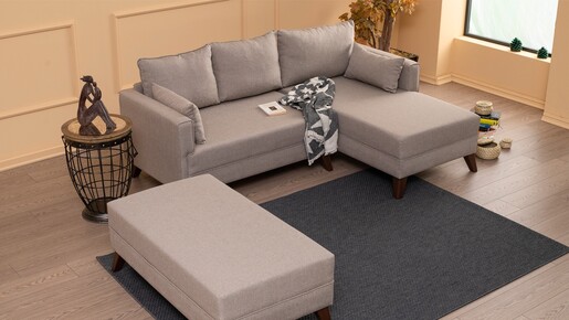 Kutna garnitura BELLA CORNER 2 desna, krem, Bella Corner Sofa Right 2 - Cream