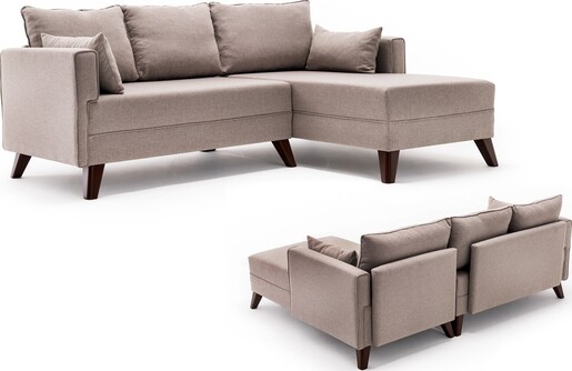 Kutna garnitura BELLA CORNER 2 desna, krem, Bella Corner Sofa Right 2 - Cream