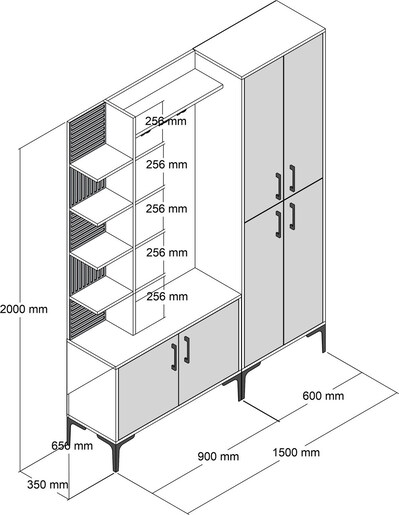 Ormar za predsoblje, Viyana DA - White