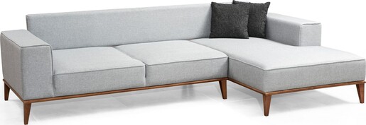 Kutna garnitura na razvlačenje, Svijetlo siva, Montana Corner Right (L3+Chl)