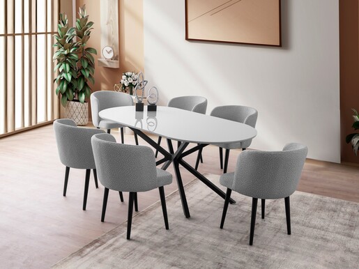 Stol za blagovaonicu AURA - 3013, svjetlo siva boja