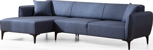 Kutna garnitura, Plava, Belissimo Left - Blue