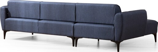 Kutna garnitura, Plava, Belissimo Left - Blue