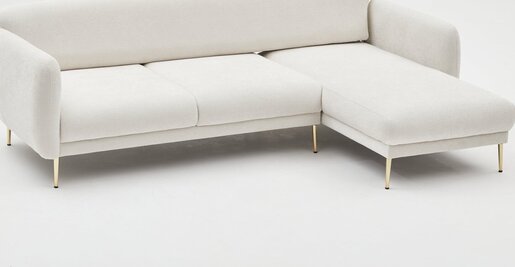 Kutna garnitura na razvlačenje, Krem Zlato, Simena Right - Cream