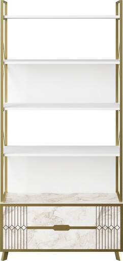 Polica za knjige, Frida 90 Cm - White