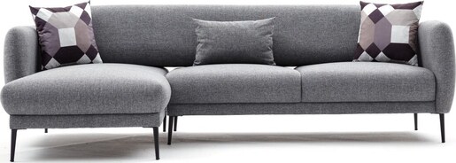 Kutna garnitura na razvlačenje, Sivo, Venus L - Grey