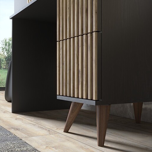 Stol za učenje THOMAS, drveno, crna boja, atlantski bor