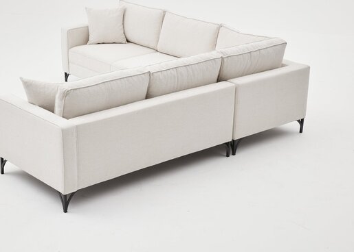 Kutna garnitura, Krem Crno, Berlin - Cream, Black