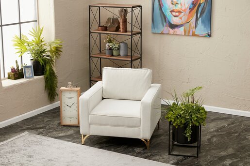 Sofa, Krem Zlato, Berlin - Cream, Gold