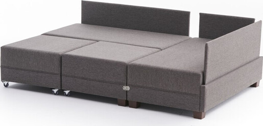 Kutna garnitura na razvlačenje BELLA SOFT, desna, smeđa, Fly Corner Sofa Bed Right- Brown