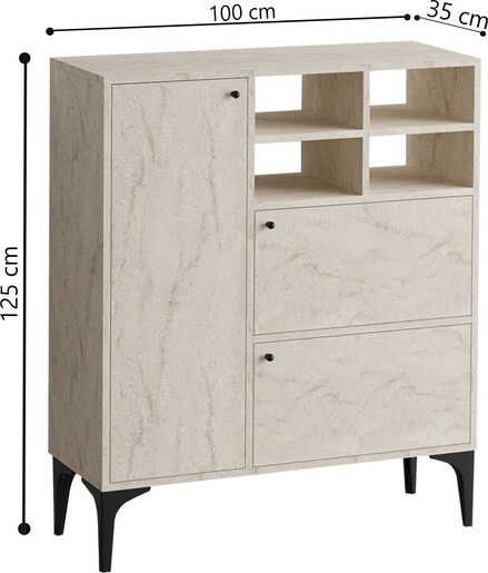 Komoda EWA, boja Travertine