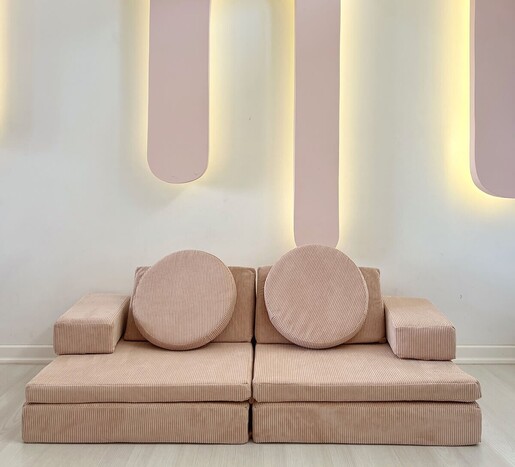 Dvosjed na razvlačenje Puzzle - ružičasta