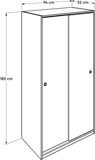 Garderoba, Bijela boja, SWD-402-BB-2