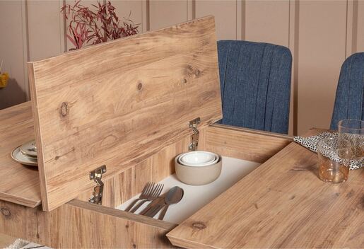 Set stola i stolica (5 komada), Vina 1048 - 4 - Atlantic, Dark Blue