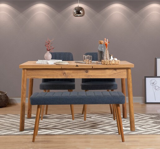 Komplet za blagovaonicu, stol, 2 stolice i klupa SANTIAGO 2, Santiago 1048 - 3 A