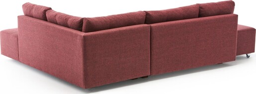 Kutna garnitura na razvlačenje, Bordo crvena, Manama Corner Sofa Bed Right - Claret Red