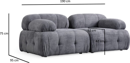 Sofa s 2 sjedala CAROLINE