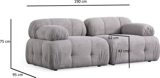 Sofa s 2 sjedala CAROLINE
