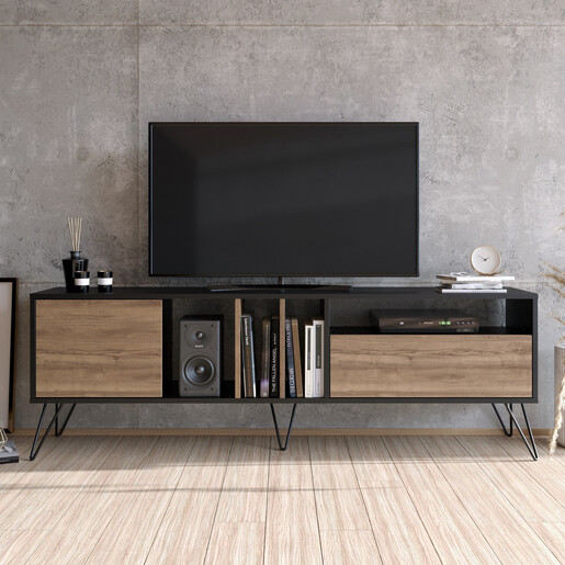 Polica za TV MISTICO 180, Mistico (180) - Walnut, Black
