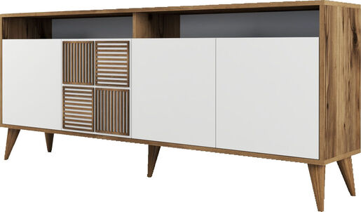 Komoda MILAN WHITE, Milan - Walnut, White