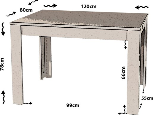 Blagovaonski stol, Single 120 - Oak