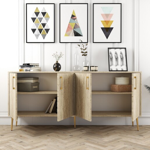 Komoda KIEV, boja Travertine