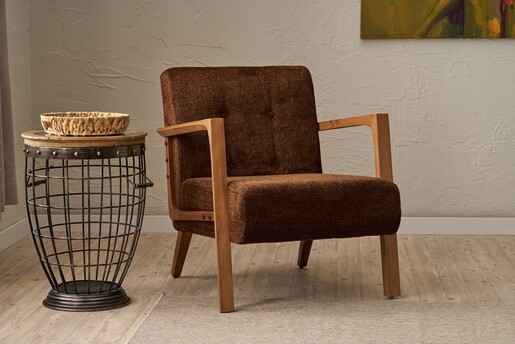 Fotelja Kemer - smeđa