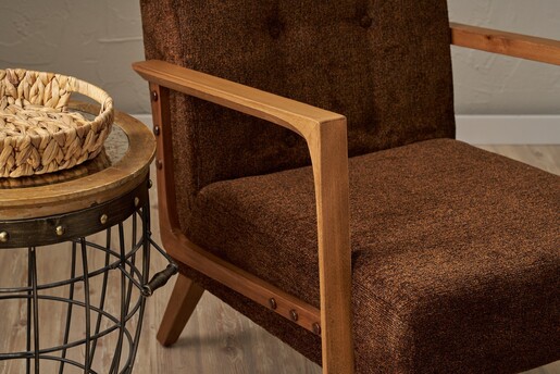 Fotelja Kemer - smeđa