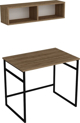 Stol za učenje GAMA, boja hrasta, crna boja