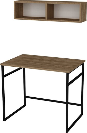 Stol za učenje GAMA, boja hrasta, crna boja