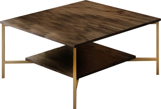 Stolić za kavu, Gold Line - Walnut, Black