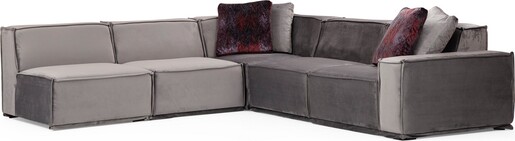 Kutna garnitura LOGO, siva, Lego Corner 5 (O1-O1-C-O1-1R)