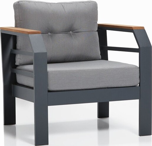 Vrtna garnitura, siva crna boja, Assento Gri 2+1+1+S