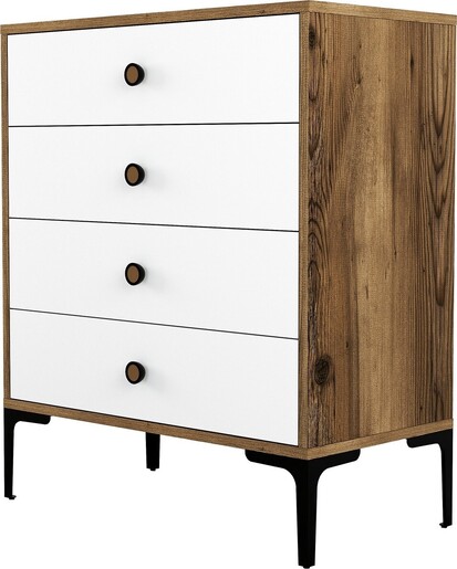 Ormar, Lizbon 537 - Walnut, White