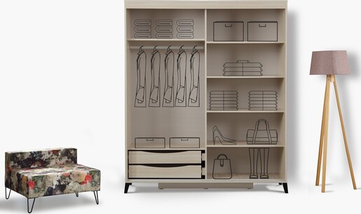 Garderoba, Pasific Home Fuga - 180 Meşe Dolap