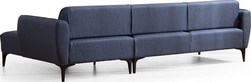 Kutna garnitura, Plava, Belissimo Right - Blue