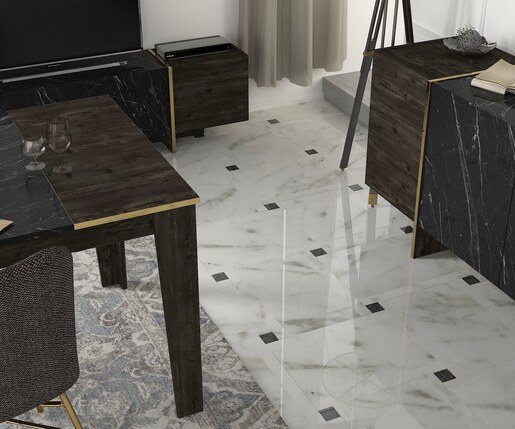 Set namještaja za dnevni boravak, Crno Zlato, Veyron Set 3