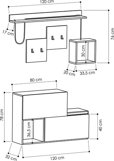 Ormarić, Antracit hrast, Holdon - Anthracite, Sonomo