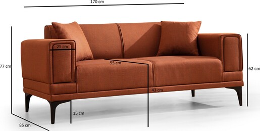 Dvosjed Horizon - Tile crvena