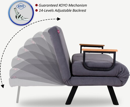 Dvosjed na razvlačenje SANDO siva, Sando 2-Seater - Grey