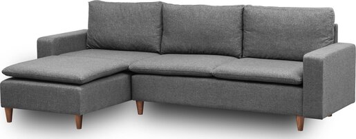 Kutna garnitura, Tamno siva, Lungo